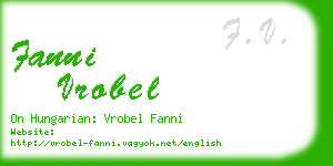 fanni vrobel business card